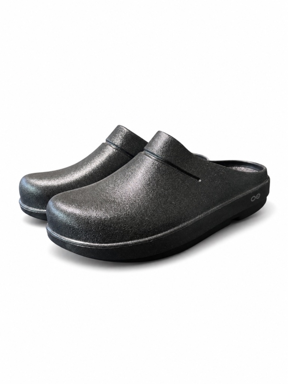 Oofos Women’s Oocloog Black Sparkle – Size 10 – Like New